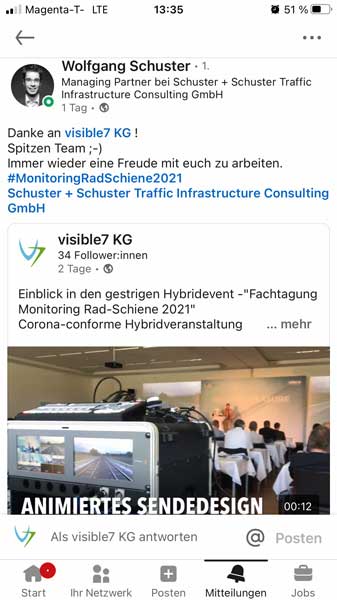 Referenz Posting Hybrid Event